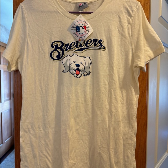 Majestic Milwaukee brewers Hank the K9 mascot pup shirt - Picture 1 of 4